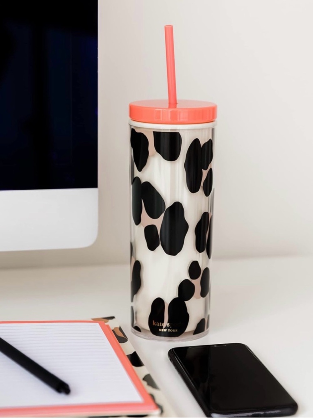 kate spade Leopard Spot Tumbler 24oz - Picture 2 of 4